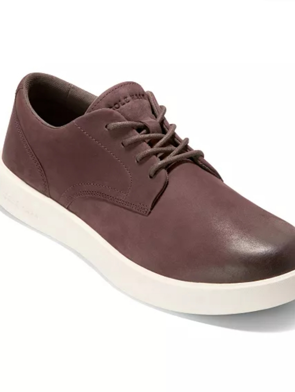Retail $120 NIB Men Cole Haan Grand Crosscourt Daily Plain Toe Brown Sneakers